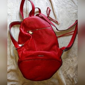 *Brand new*Rebecca Minkoff small Julian multi-pocket backpack-Leather-DEEP RED